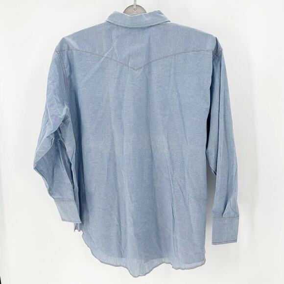 VINTAGE Wrangler Shirt dead stock Cowboy Cut Western Pearl Snap Button size 4XLT - Picture 2 of 8